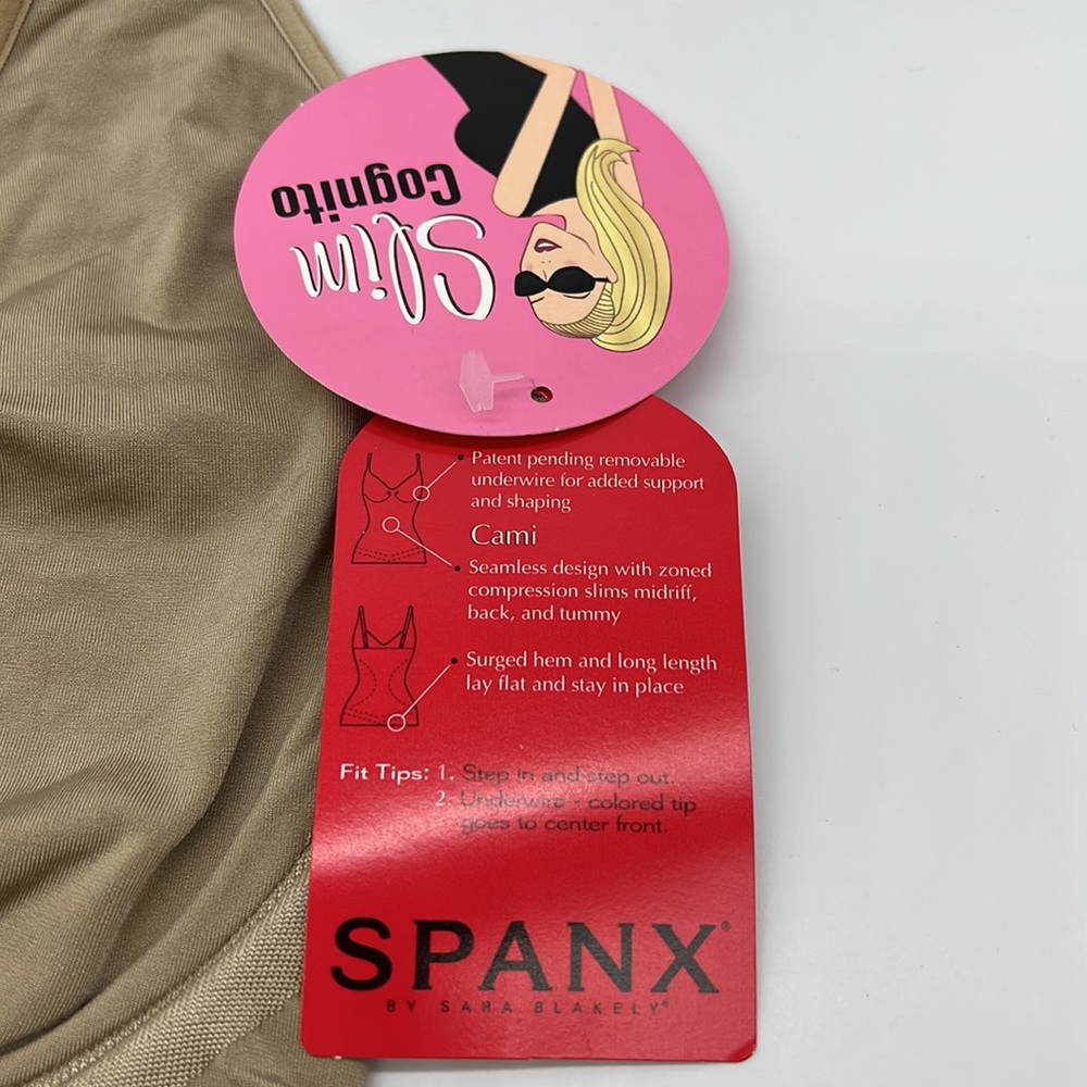 NWT SPANX Step Into Cami Slim Cognito With Removable Underwire Size Large Nude - Picture 3 of 10